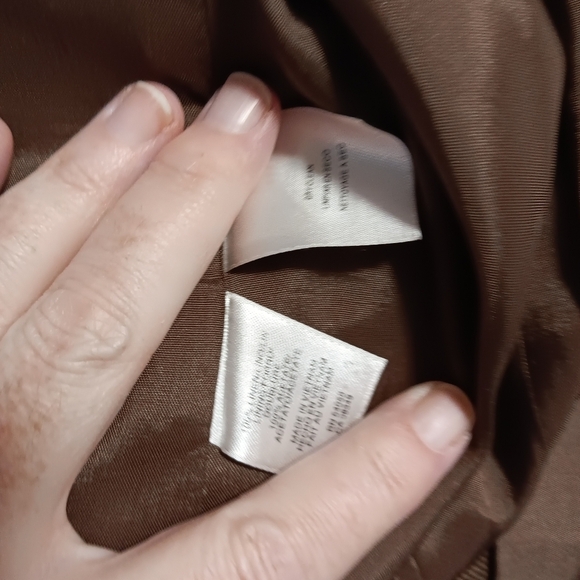 Jones New York Brown linen swing styled short Jacket / no size tag XL - Picture 5 of 5